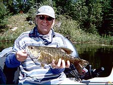 smallmouth bass fishing lake o fthe woods ontario canada